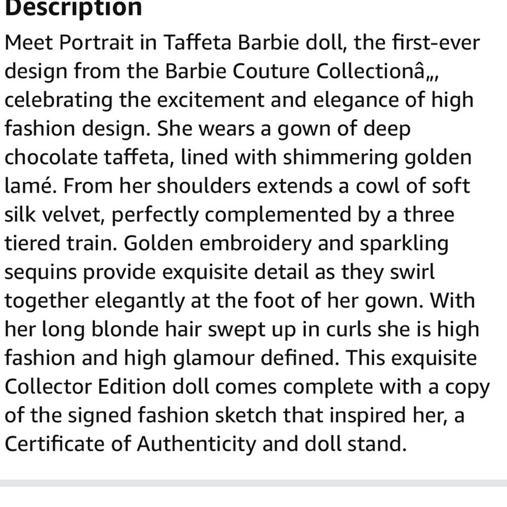 Barbie couture - Picture 4 of 4